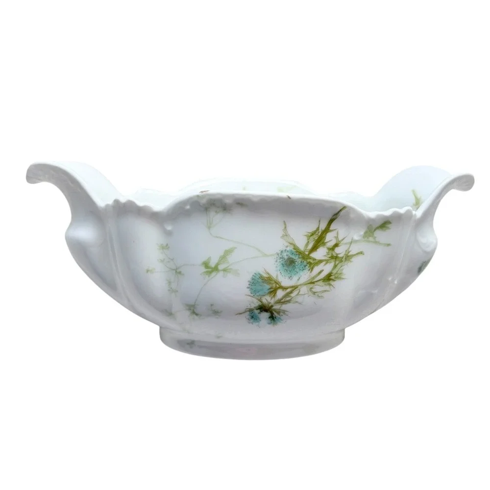 Haviland Antique Limoges France Thistle‎ Porcelain Bowl J.W. Putts. 1876–1889